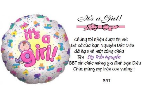 It's a girl